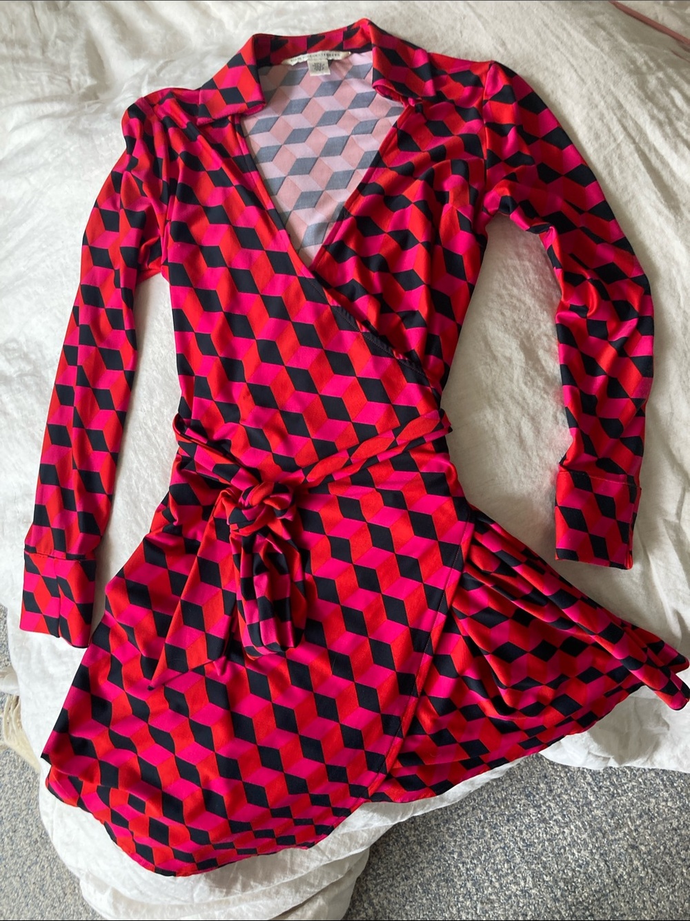 DVF 100% Silk Jersey Wrap Dress